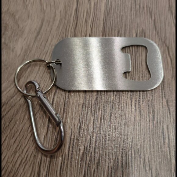 10 Stainless Steel Keychain Bottle Openers with Ring & Clip NEW Bundle - Picture 2 of 4